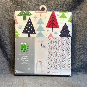 Bed Bath & Beyond Whimsical Christmas Tree Forest Shower Curtain